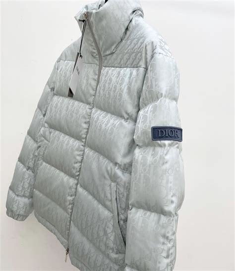 dior oblique down jacket white|Dior oblique jacket grey.